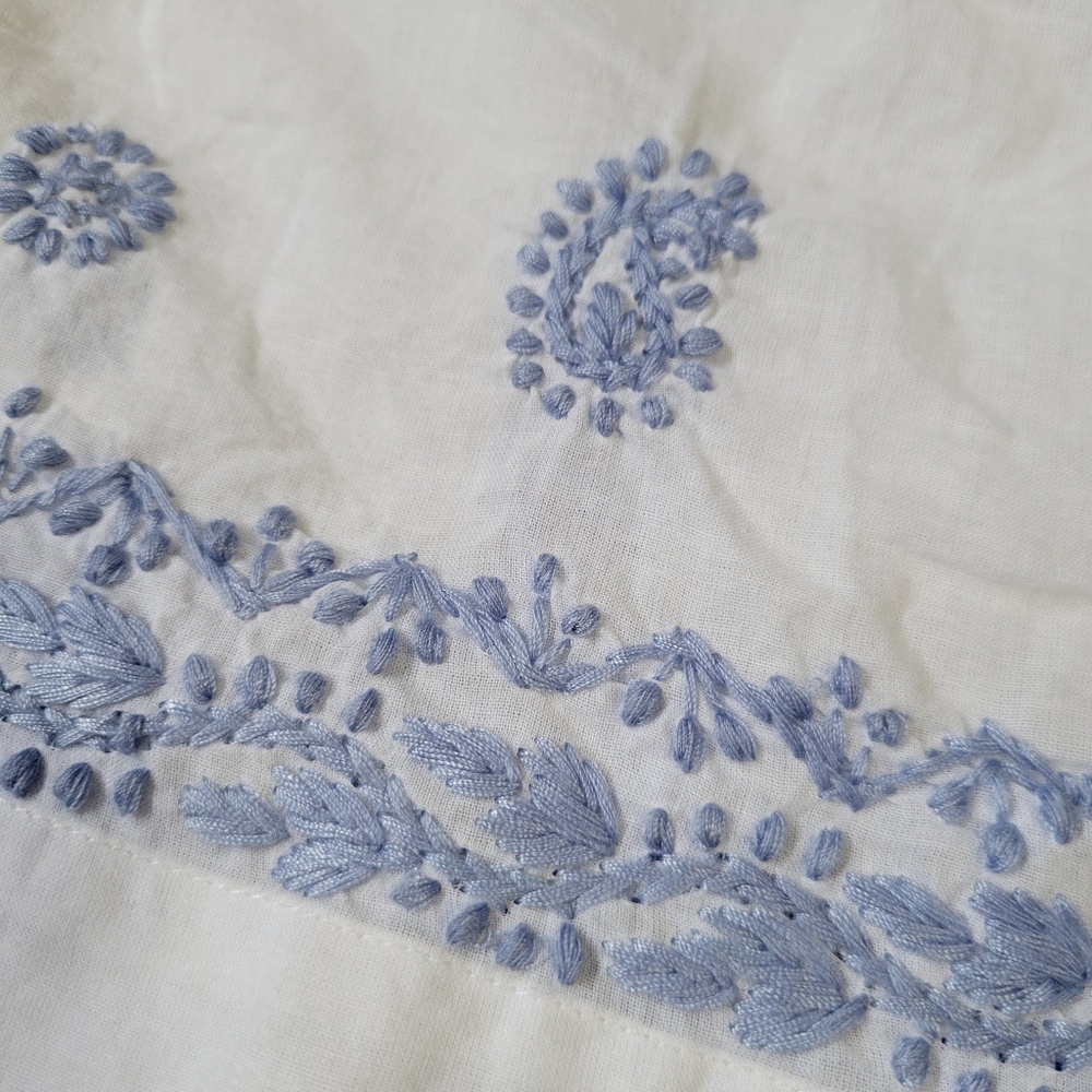 Gretchen Scott Dynasty Hand Embroidered Shorts Periwinkle Size Medium - Picture 5 of 7